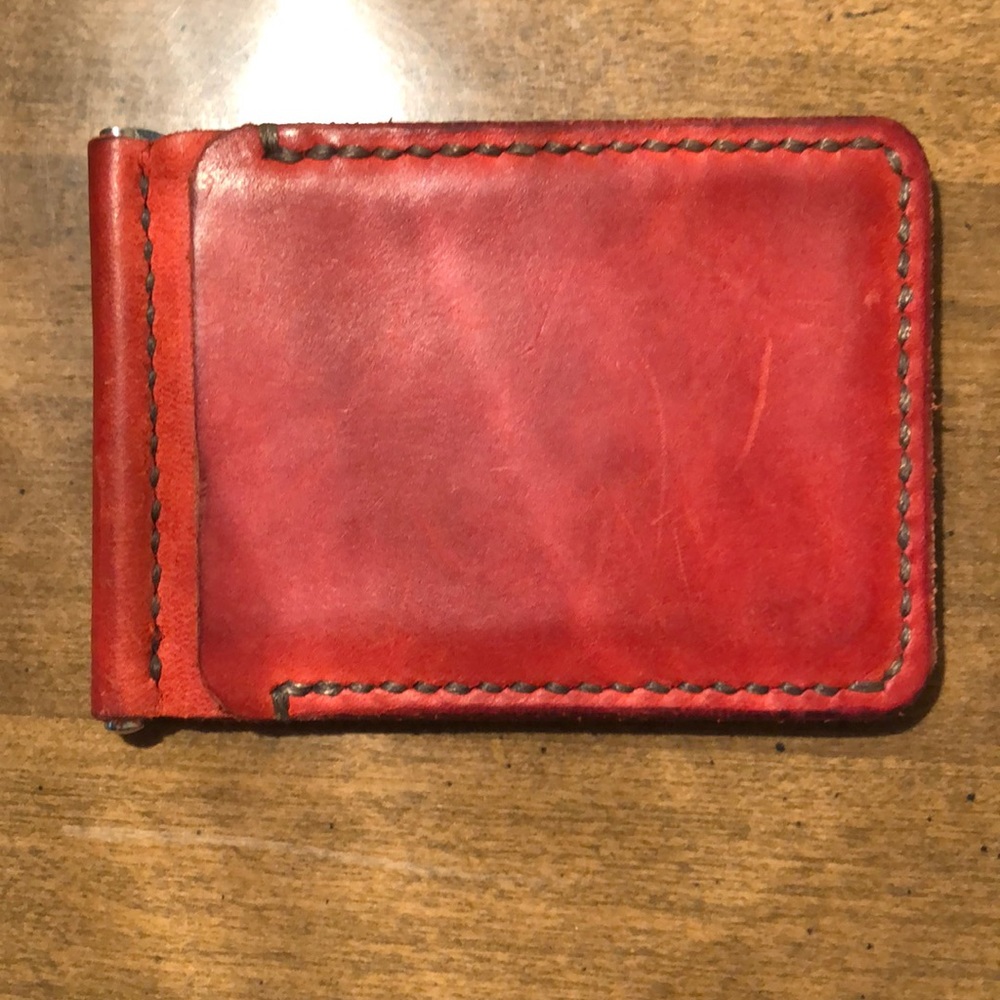 Bundle of 4 leather wallets/money clips